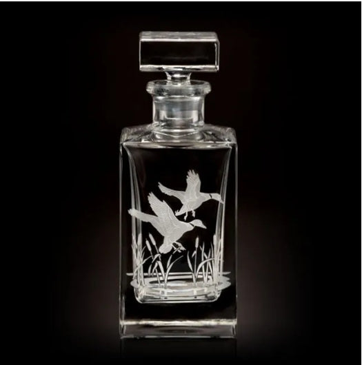 Classic Square Decanter - American Ducks