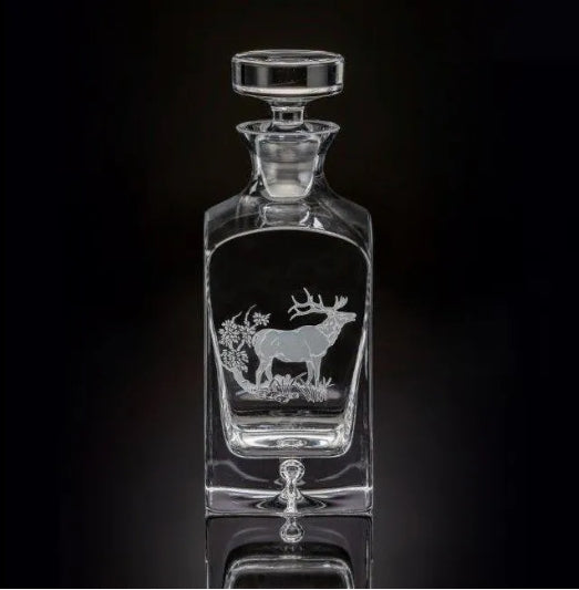 American Wildlife Elk Square Decanter