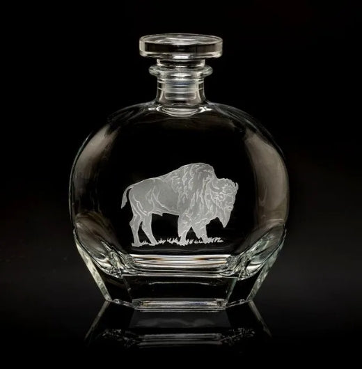 Buffalo American Bison Round Decanter
