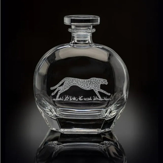 Big Cats Running Cheetah Decanter