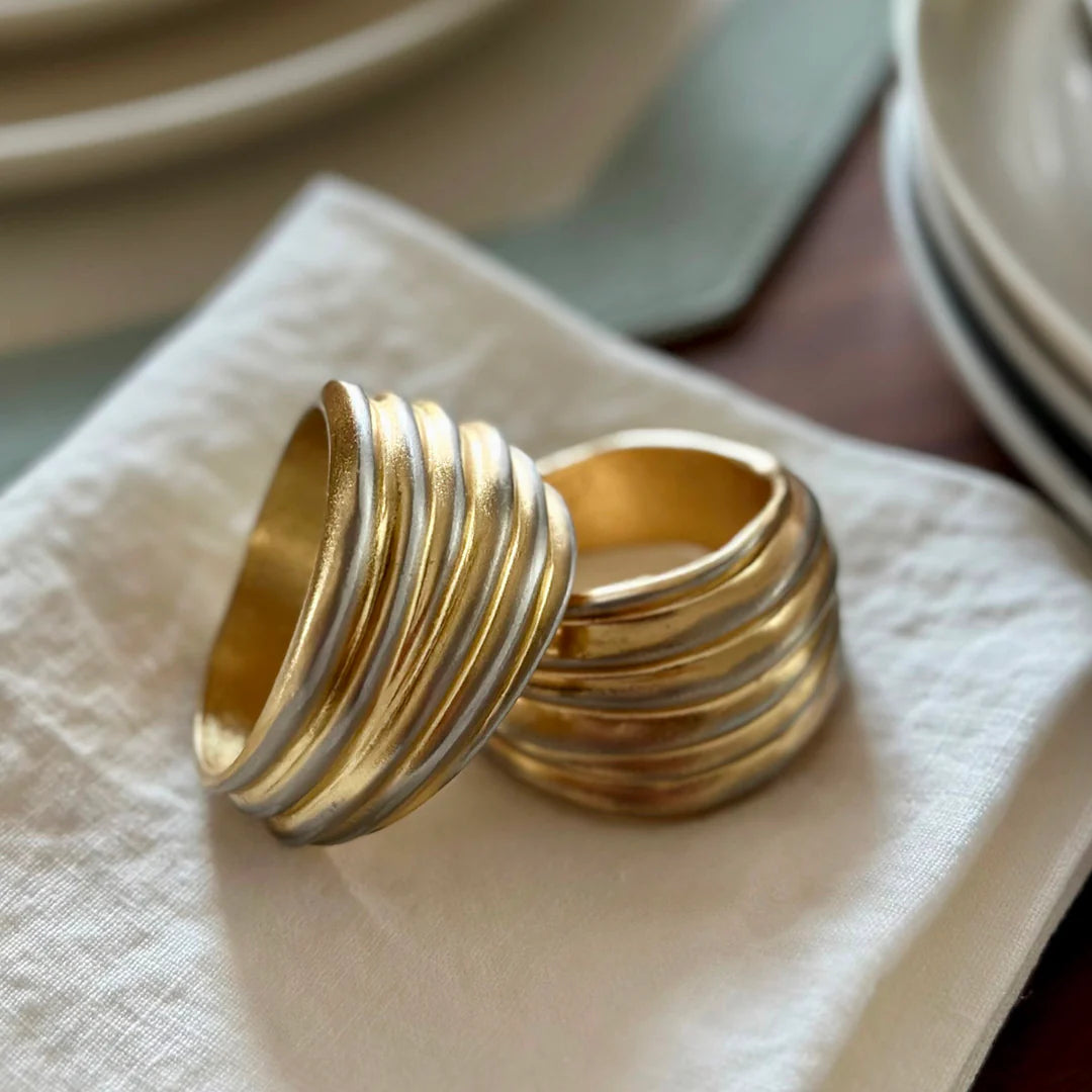 Swirl Napkin Rings Set/4