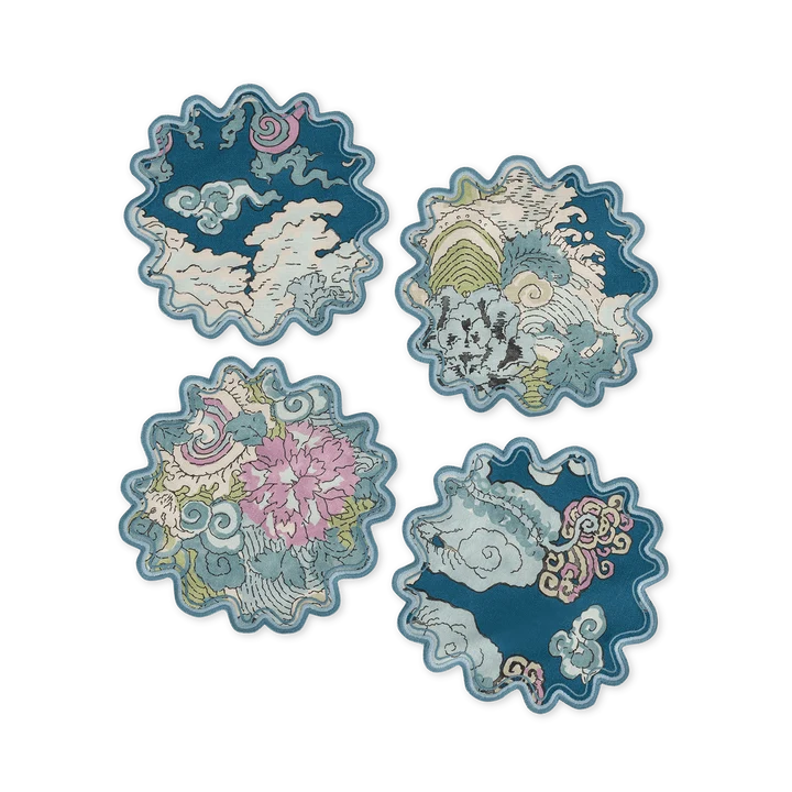 Magic Mountain 6" Round Cocktail Napkins - Set of 4