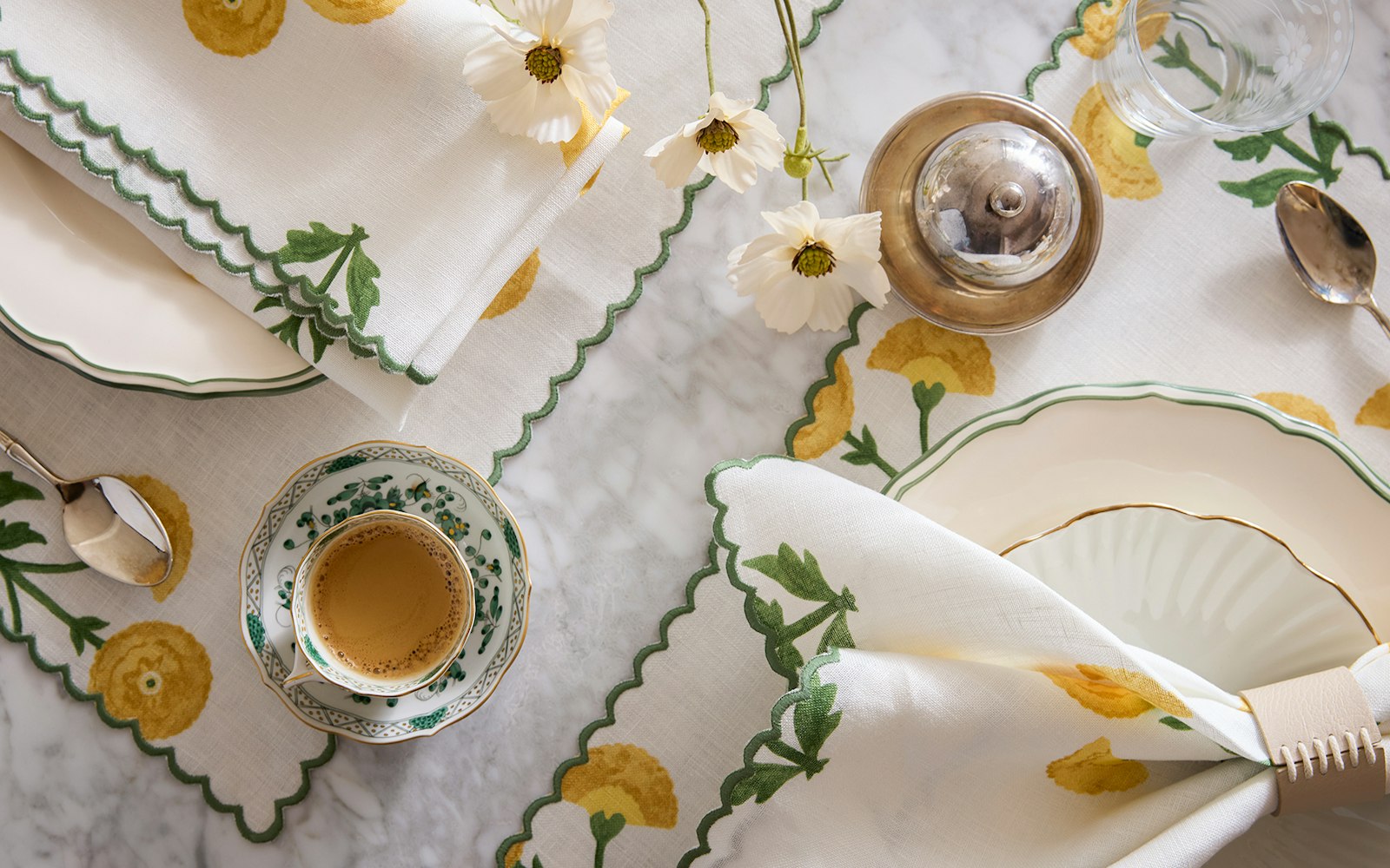 Gisele Linen Placemats - Set of 4 - Marigold - 14 x 19"