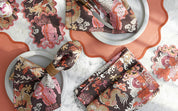 Magic Mountain Linen Napkins - Set of 4 - Chocolate Persimmon - 22 x 22"