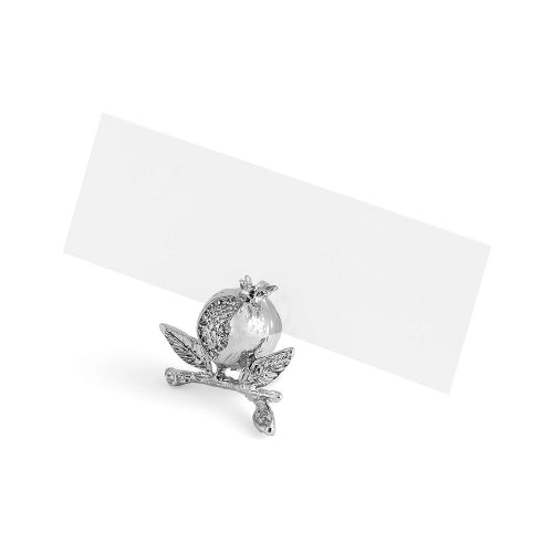 Pomegranate Place Card Holder Set - Silver