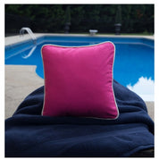 Hot Pink Pillow with Natural Trim