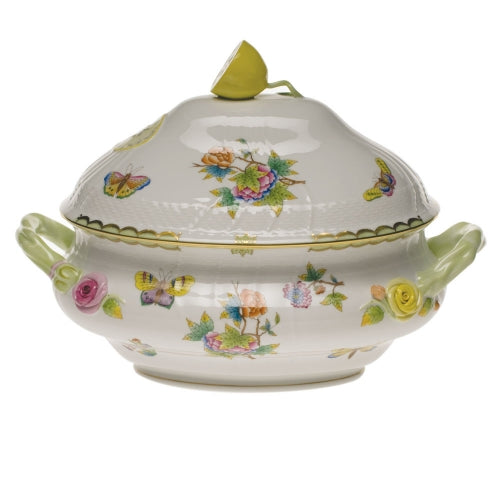 Queen Victoria Green Tureen with Lemon