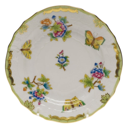 Queen Victoria Green Bread and Butter Plate