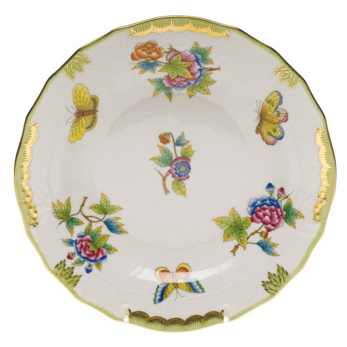 Queen Victoria Green Dessert Plate