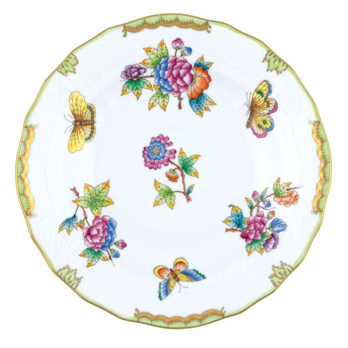 Queen Victoria Dessert Plate - Green