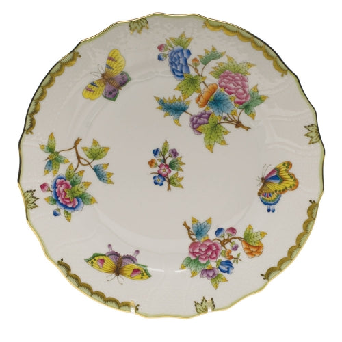 Queen Victoria Green Dinner Plate