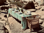 '1914 Nautical World Map' Linen Tablecloth - 65"x118"