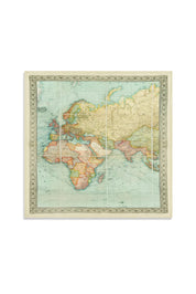'1914 Nautical World Map' Linen Napkin, 20"x20"