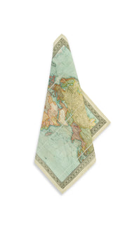 '1914 Nautical World Map' Linen Napkin, 20"x20"