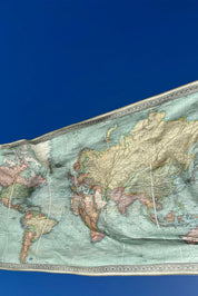 '1914 Nautical World Map' Linen Tablecloth - 65"x118"