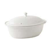 Berry & Thread Whitewash Oval Covered Casserole 13"