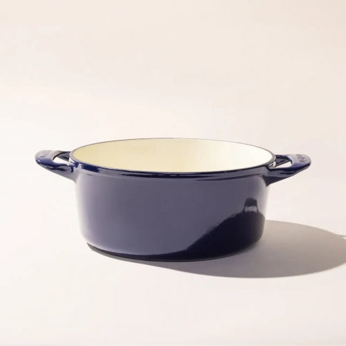 Round Enameled Cast Iron Dutch Oven 5.5 QT - Harbour Blue