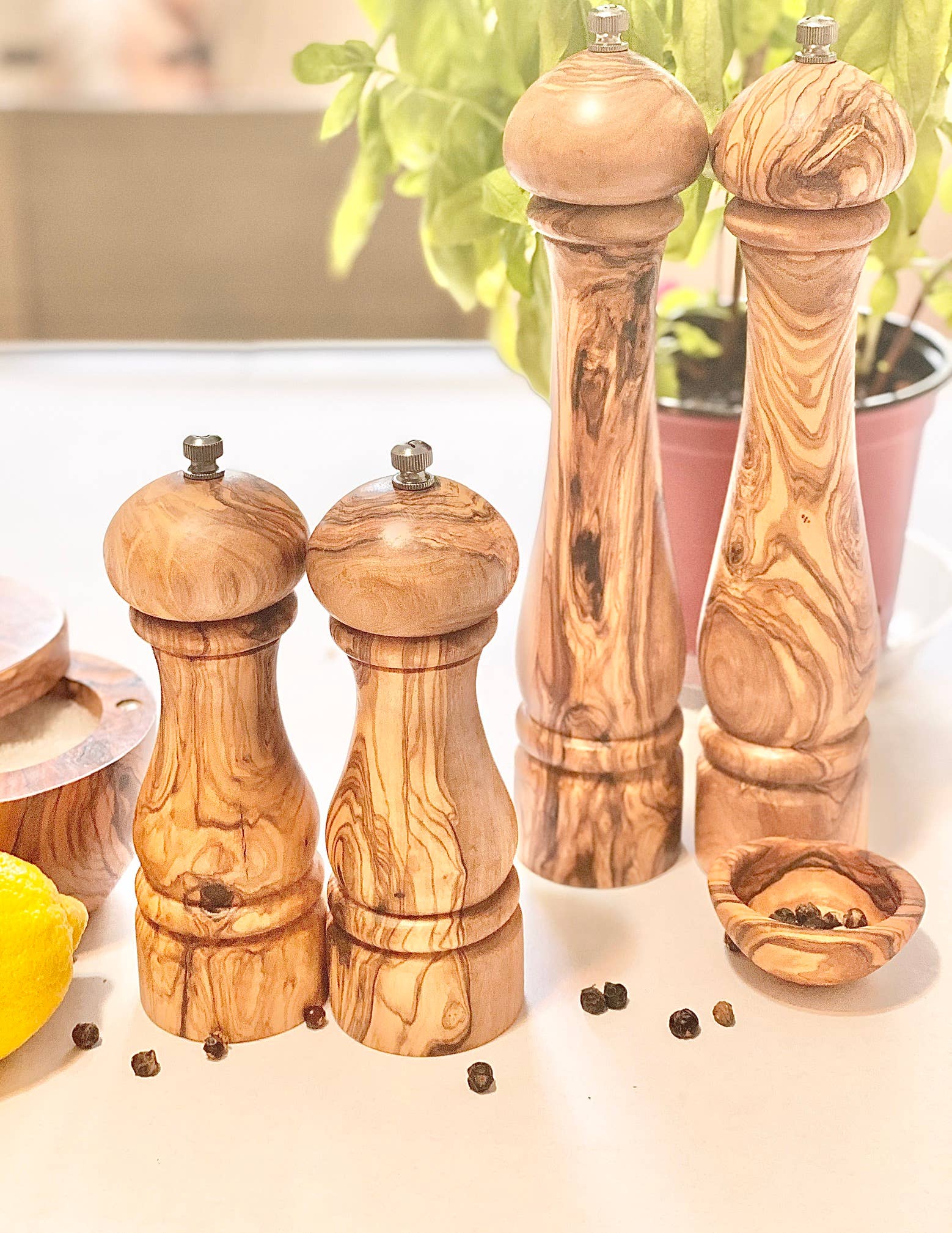 Olive Wood Salt/Pepper Mill 6.5" (sold individually): Pepper