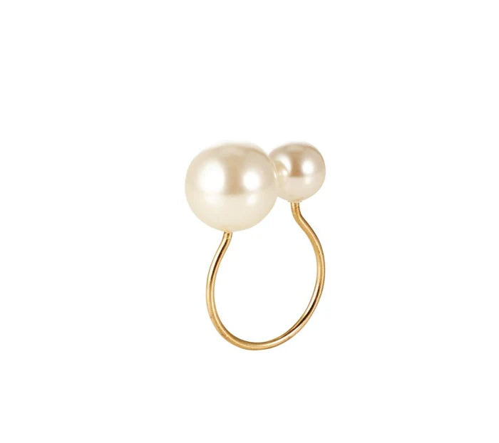 Pearl Napkin Ring in Ivory & Gold