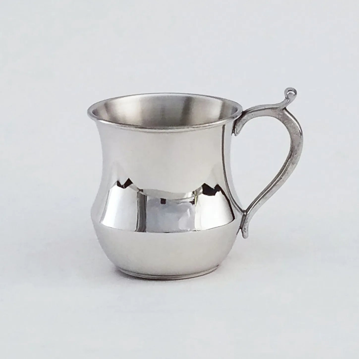 Bright Pewter Fluted Baby Cup