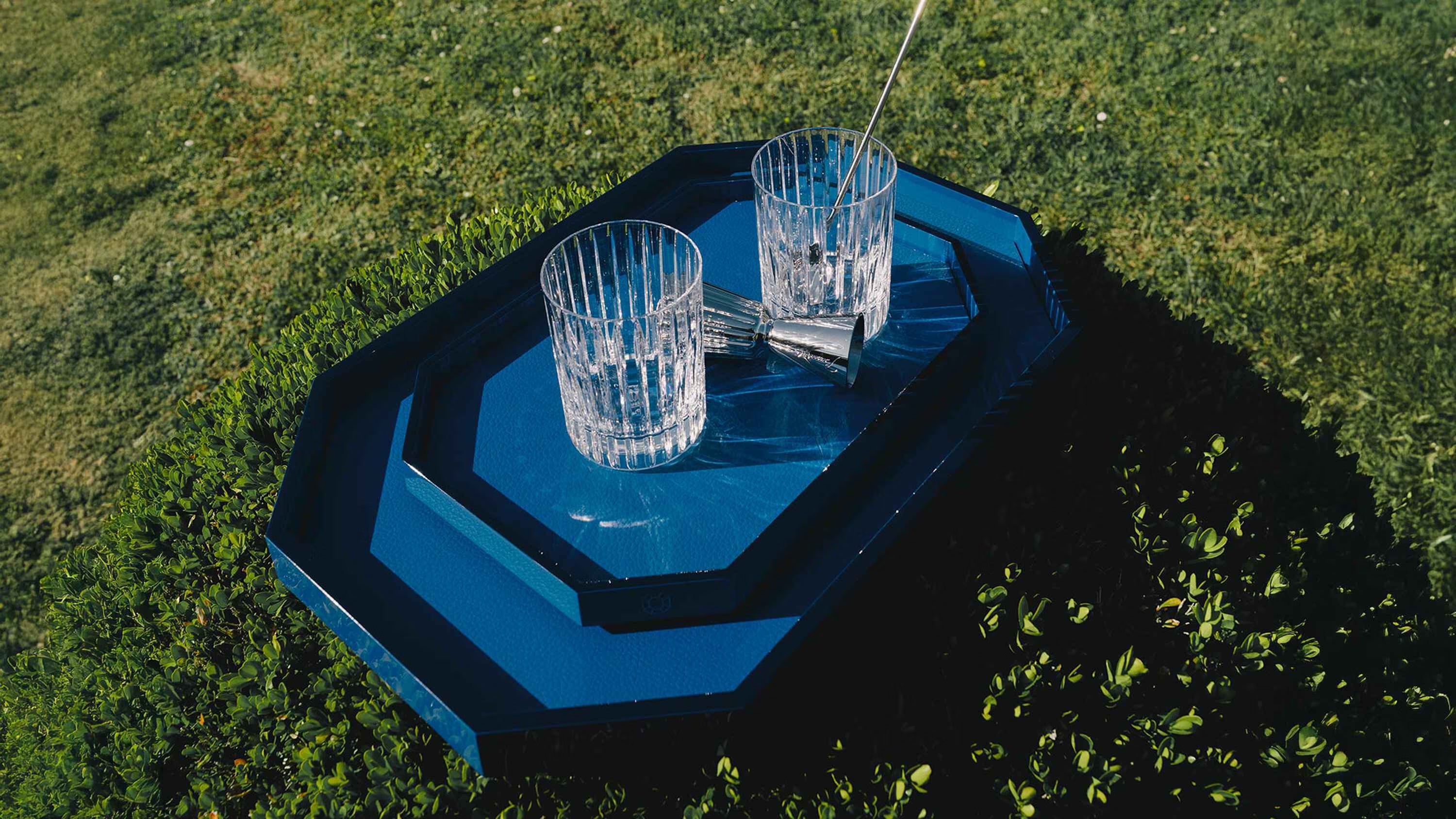 Octogone Tray - Blue