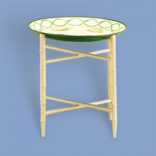 Whitewashed Tray Stand 22"