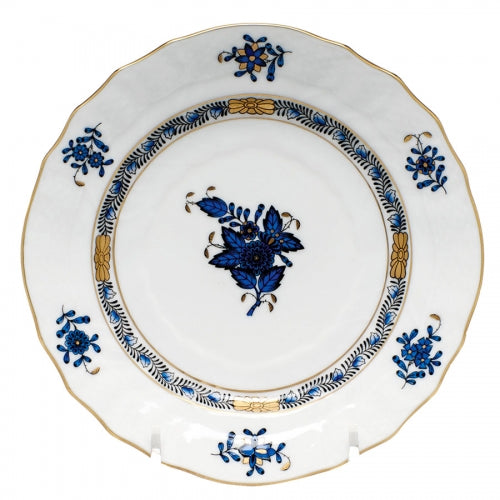 Chinese Bouquet Black Sapphire Dessert Plate