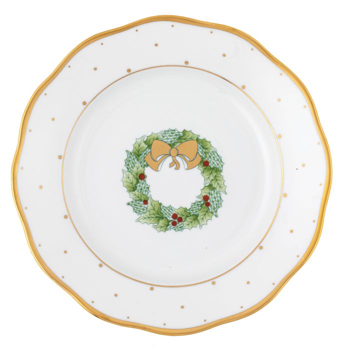 Christmas Dessert Plate - Wreath