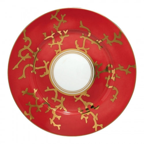 Cristobal Red Dessert Plate with Gold