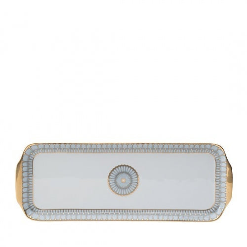 Arcades Grey Rectangular Cake Platter 16"