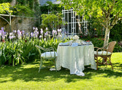 Falling Flower Linen Napkin - Lt. Blue - 20 x 20"