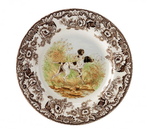 Woodland Flat Coated Pointer Dinner Plate