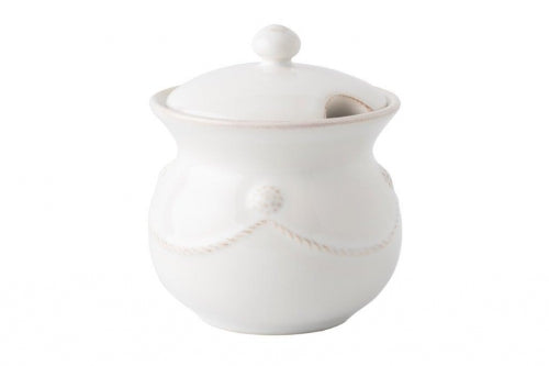 Berry & Thread Whitewash Lidded  Sugar Pot