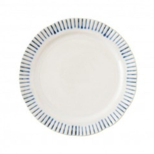 Wanderlust Sitio Stripe Indigo Dessert/Salad Plate