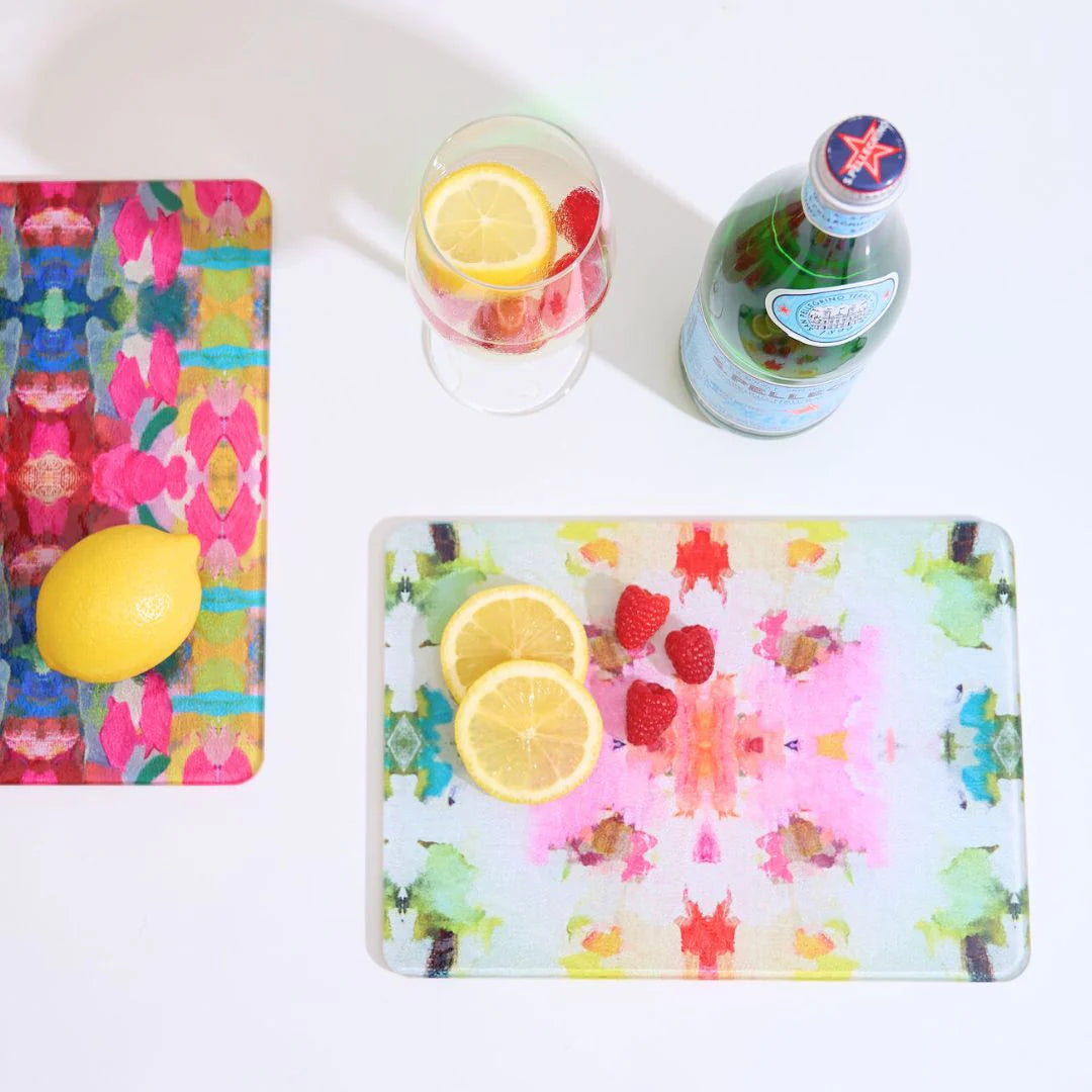 Giverny Rectangle Glass Cutting Board - Small