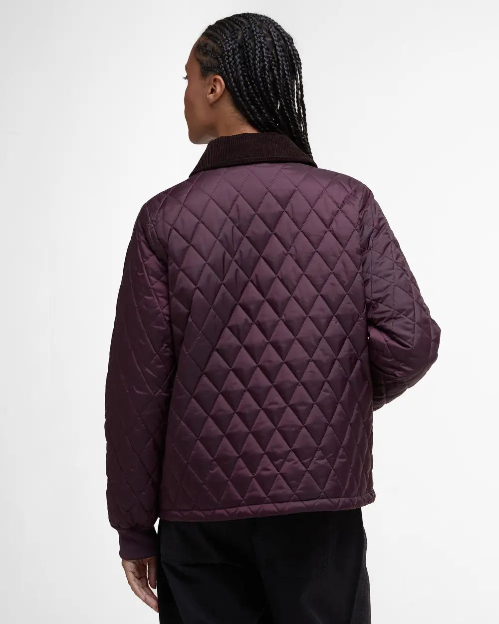 Marla Quilted Jacket - Black Cherry/Dark Brown/ Muted Tartan
