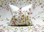 'Our June' Floral Linen Cushion Cover, 20" x  20"