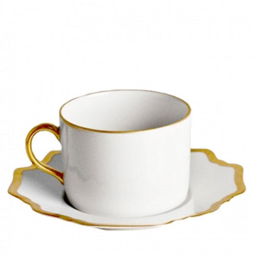 Antique White with Gold Tea Cup