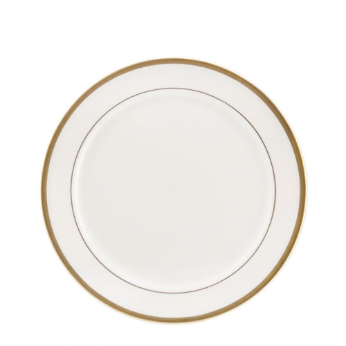 Gold Bracelet White with Gold Salad Plate