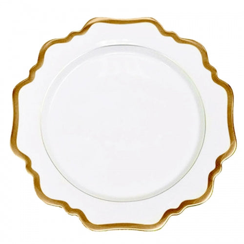 Antique White with Gold Dessert Plate