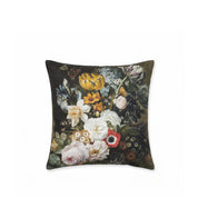 'Still Life 1815' Dark Floral Linen Cushion Cover, 20" x 20"
