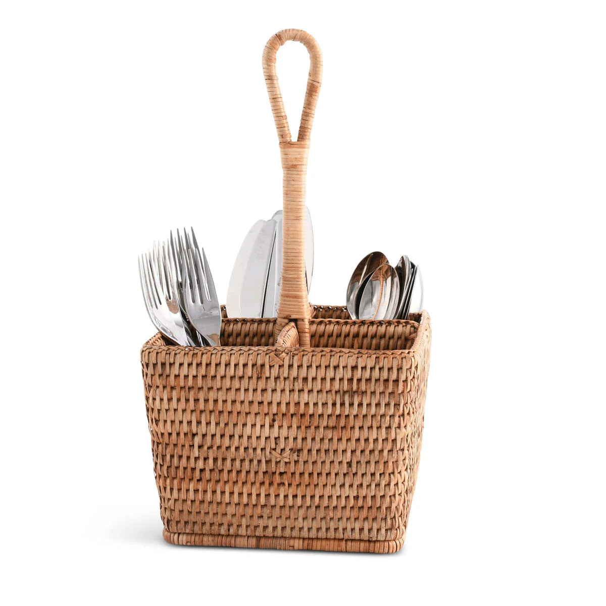 Rattan Flatware Caddy