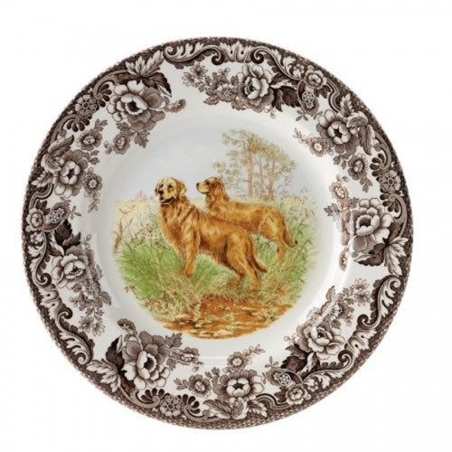 Woodland Golden Retriever Dinner Plate