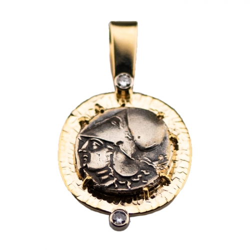 Athena and Pegasus Replica Coin Pendant