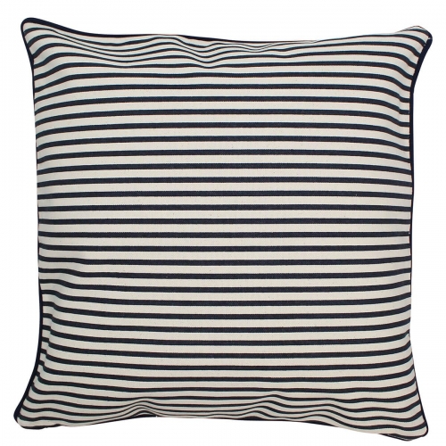 Navy Striped Pillow