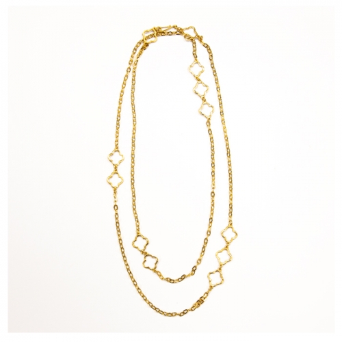 Gold Clover Link Necklace | LV Harkness & Company