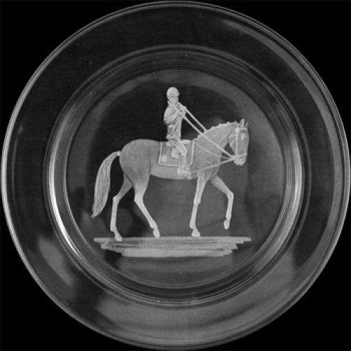 Small Plate/Coaster with Para Equestrian Rider