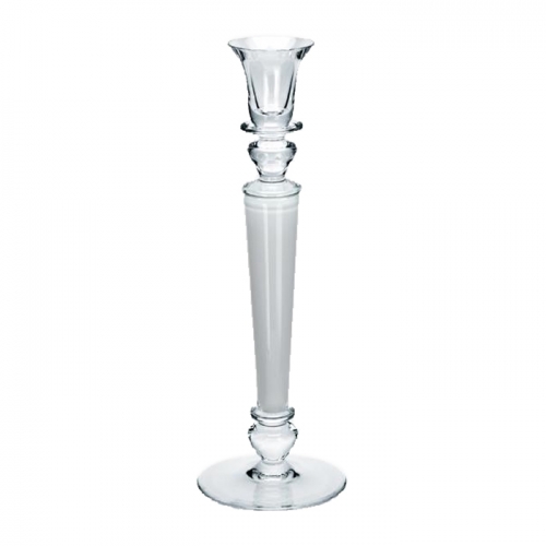 Memphis White and Clear Candlestick