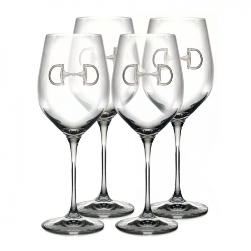 Cheval-Equestrian Wine Glasses, Set of Four