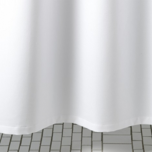 Birdseye Pique White Shower Curtain with Monogram